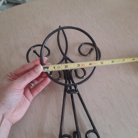 Vintage Wrought Iron Large Ornate Scroll Wall Sconce with holder - Picture 15 of 16